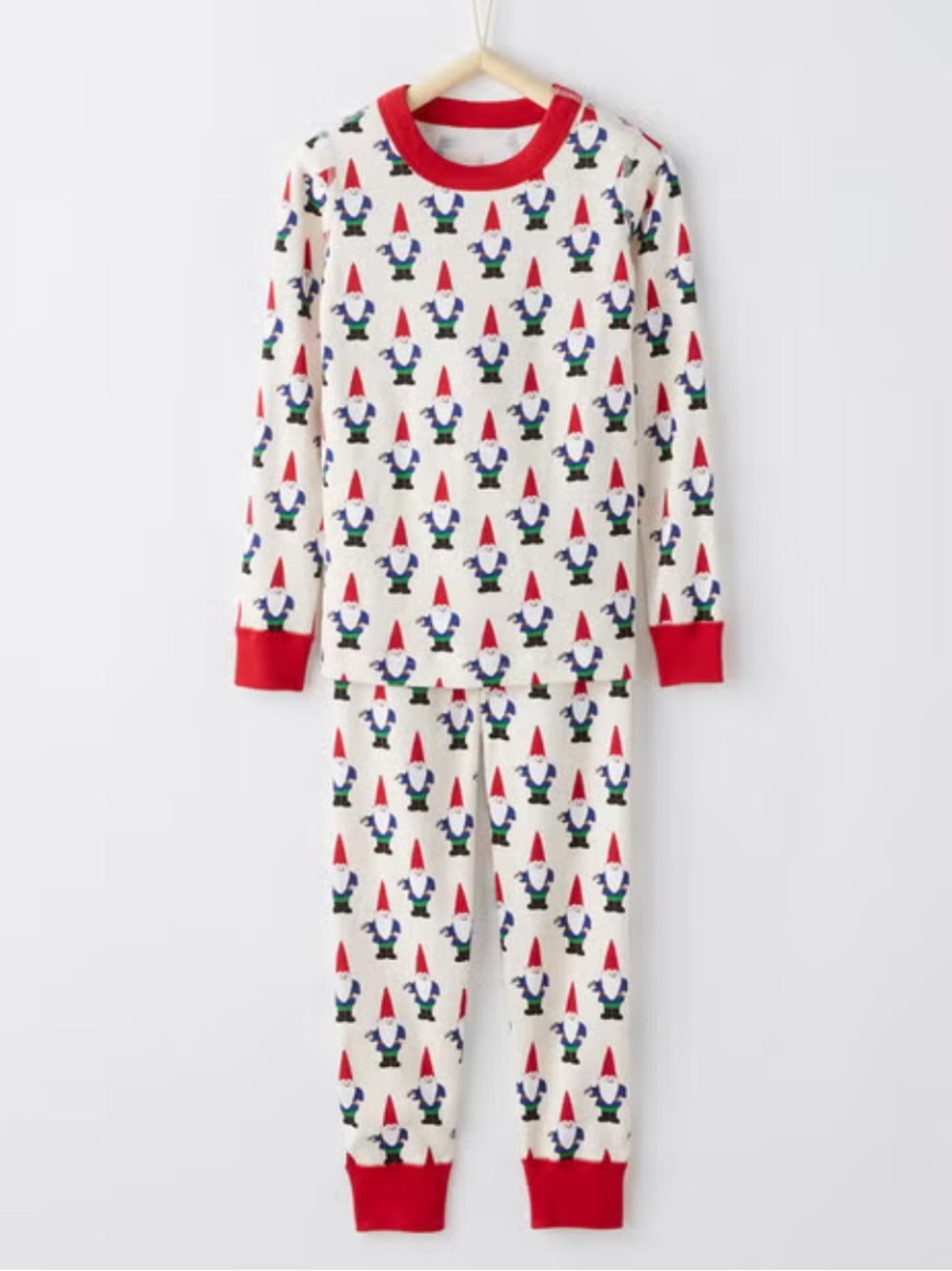 Hanna Andersson Kids 2 Piece Gnome Long Johns Size 100 cm 4 Unisex Pajamas